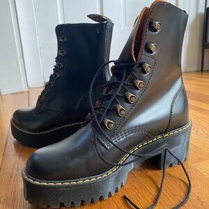 Dr. Martens - Leona Women's Vintage Smooth Leather Heeled Boots